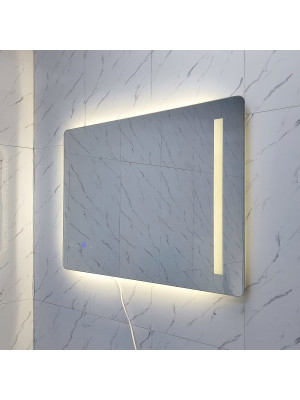 Зеркало для ванной 50*70 см LED подсветка антизапотевание прямоугольное KN-819A50/70 KNOIS