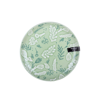 Тарелка фарфоровая обеденная 27 см Grassy Коралл