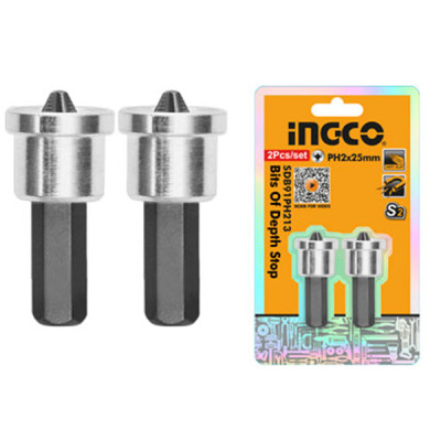 Бита PH2 25мм с ограничителем 2 шт, INGCO SDB91PH213 Бита PH2 25мм с ограничителем 2 шт, INGCO SDB91PH213