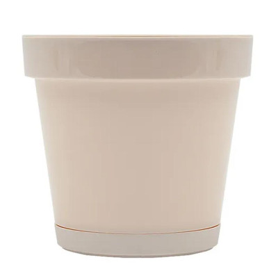 Горшок пластиковый 2,3 л поддон молочный Истамбул Ddstyle