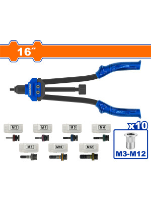 Заклепочник для резьбовых заклепок M3-M12 WADFOW WHR5B16