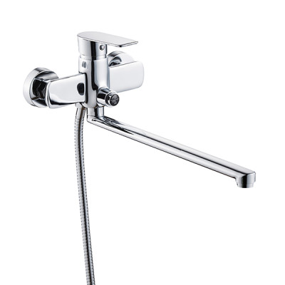 Смеситель DIKALAN для ванны однорыч., длин. излив, дивертор кнопка, хром (12) D22375 Смеситель DIKALAN для ванны однорыч., длин. излив, дивертор кнопка, хром (12) D22375