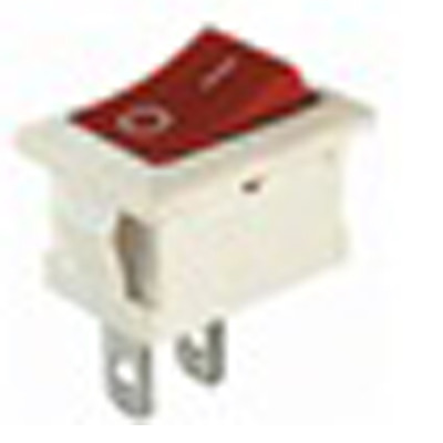 Переключатель клавишный YL-211-04 белый корпус красная клавиша 2 положения 1з TDM Переключатель клавишный YL-211-04 белый корпус красная клавиша 2 положения 1з TDM