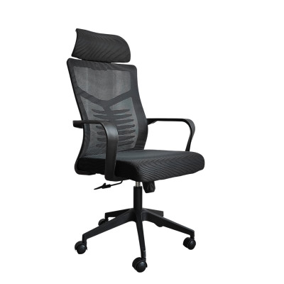 Кресло офисное 129*60*53 см до 150 кг механизм качания черный Baizheng