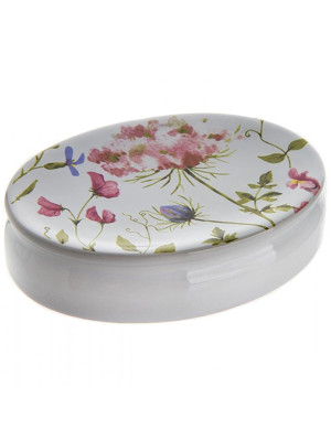 Мыльница CE2074AA-SD Flowers белая керамическая Мыльница CE2074AA-SD Flowers белая керамическая