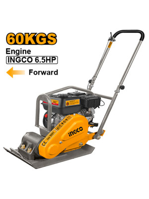 Виброплита бензиновая INGCO GCP060-2 INDUSTRIAL. 10,5 кН. 4.8 кВт. 6.5 л.с