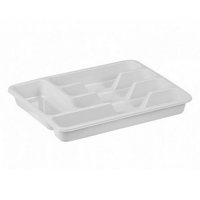 Лоток пластиковый для столовых приборов 340*267*48 мм белый Ddstyle
