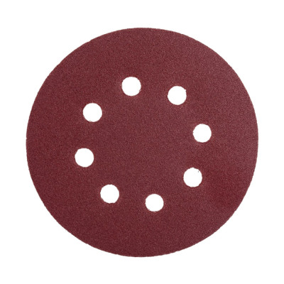 Круг Bohrer абразивный 125 мм  Р40 под липучку (оксид алюминия) (с отверстиями)