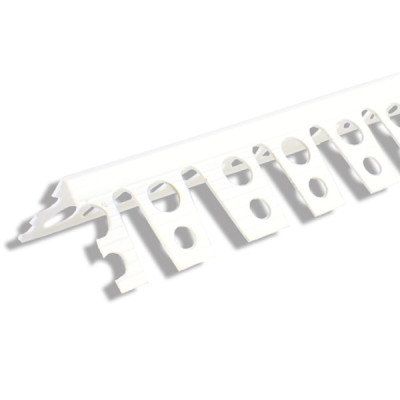 Угол арочный ПВХ 25х25х3000мм перфорированный зубцы