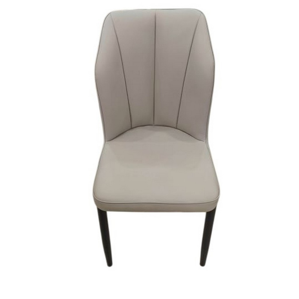 Стул металлический Baizheng 89×43×45 см, искусственная кожа, светло-серый, до 150 кг