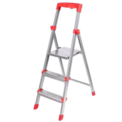 Стремянка металлическая 3 ступени 282 см рефленая поверхность Nika Стремянка металлическая 3 ступени 282 см рефленая поверхность Nika