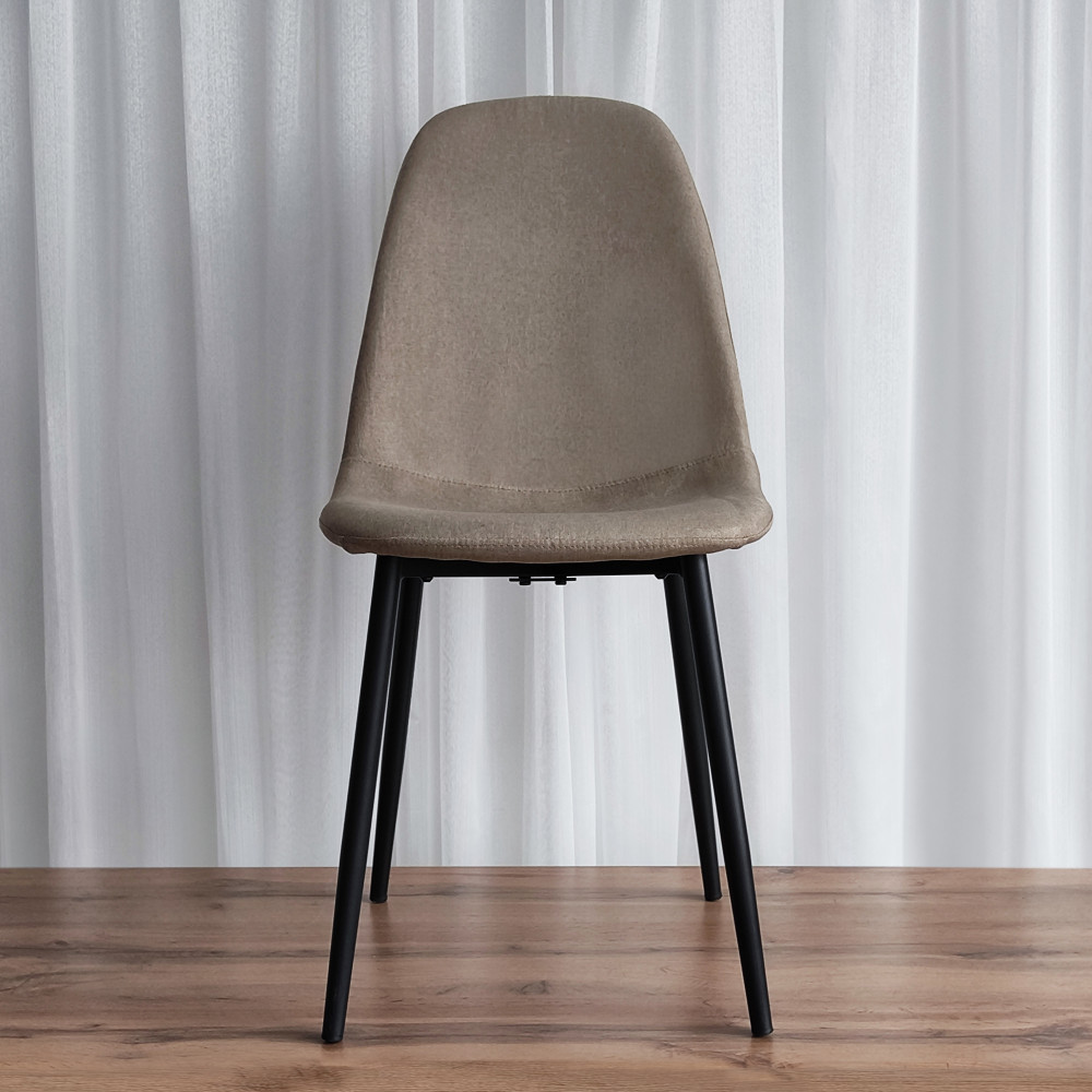 Стул металлический Baizheng 40×43×85 см, текстиль, бежевый, до 150 кг