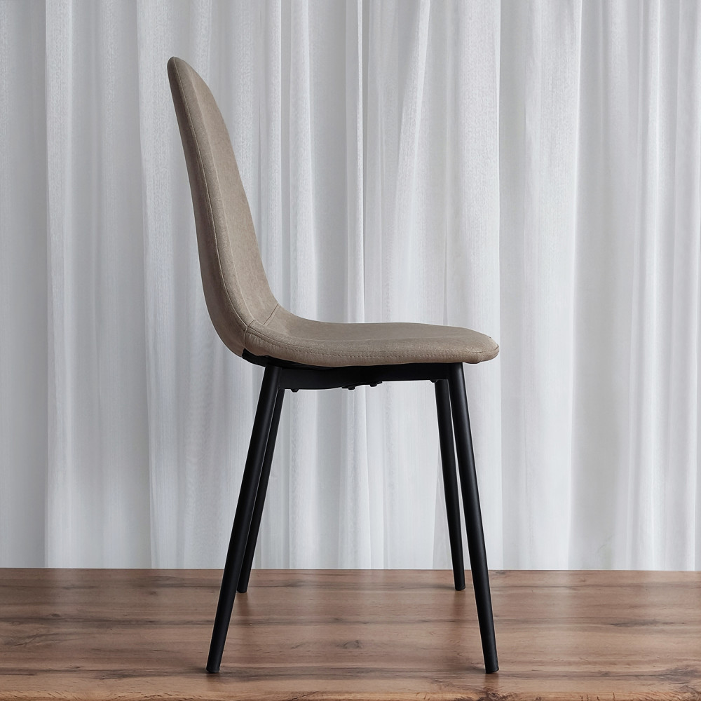 Стул металлический Baizheng 40×43×85 см, текстиль, бежевый, до 150 кг
