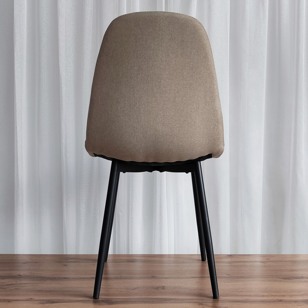 Стул металлический Baizheng 40×43×85 см, текстиль, бежевый, до 150 кг