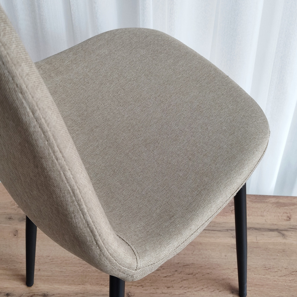 Стул металлический Baizheng 40×43×85 см, текстиль, бежевый, до 150 кг