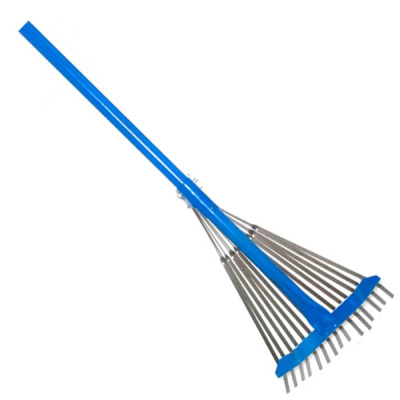 Грабли веерные пластинчатые раздвижные  на мет. ручке 15 зуб.