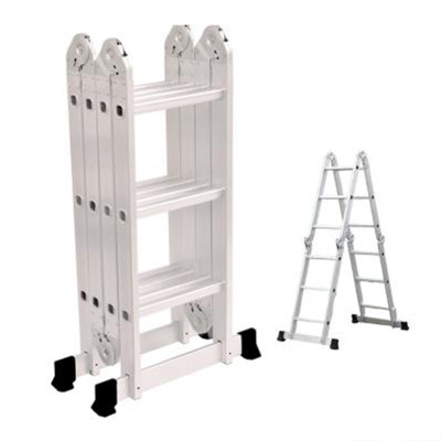 Лестница-трансформер 4х3 алюминиевая до 150кг общая длина 3,6м Baizheng Лестница-трансформер 4х3 алюминиевая до 150кг общая длина 3,6м Baizheng
