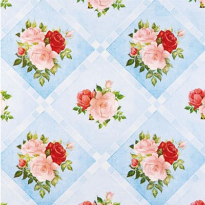 713/1 клеёнка Колорит на нетканой основе 1,30*25м голубая