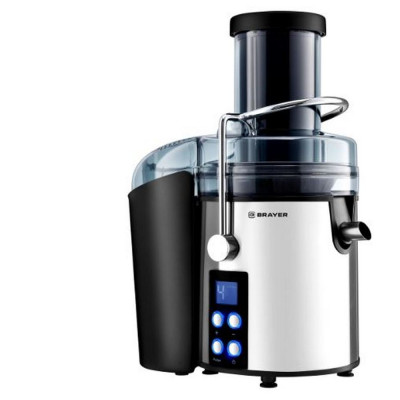 Соковыжималка 800 Вт 2 л центробежная импульс горло 85 мм 4 скор дисплей черный-серый Brayer