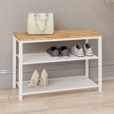 Скамья металлическая 67*30*45 см белый Торонто 23Л ЗМИ