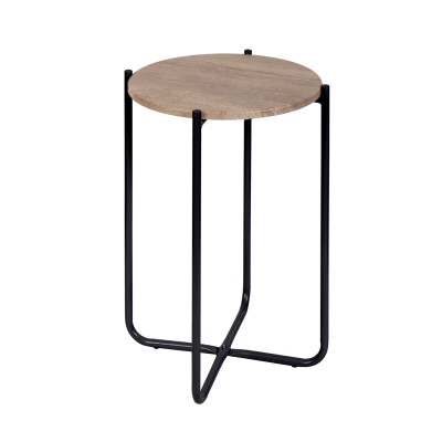 Стол МДФ журнальный 430*430*650 мм ель умбра/черный Nika Стол МДФ журнальный 430*430*650 мм ель умбра/черный Nika