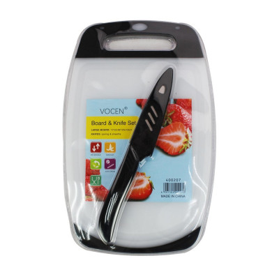 Набор кухонных принадлежностей пластик 2 пр 28 см нож раздел доска микс Fessle Набор кухонных принадлежностей пластик 2 пр 28 см нож раздел доска микс Fessle