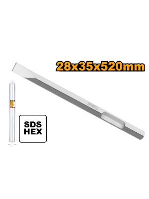 Зубило пикообразное HEX 28х520 мм INGCO DBC04352011 INDUSTRIAL