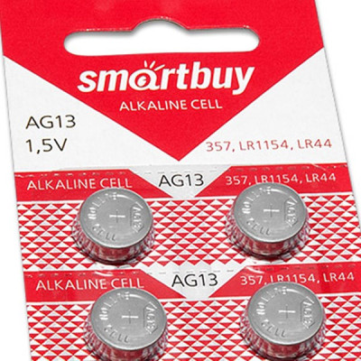 Батарейка таблетка AG13-10B Smartbuy