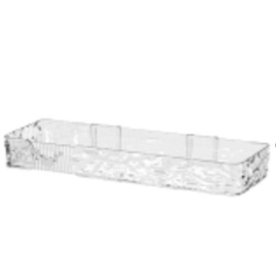 Полка пластиковая для ванной 28*11*6 см прямоугольная прозрачный HL-2310 Baizheng