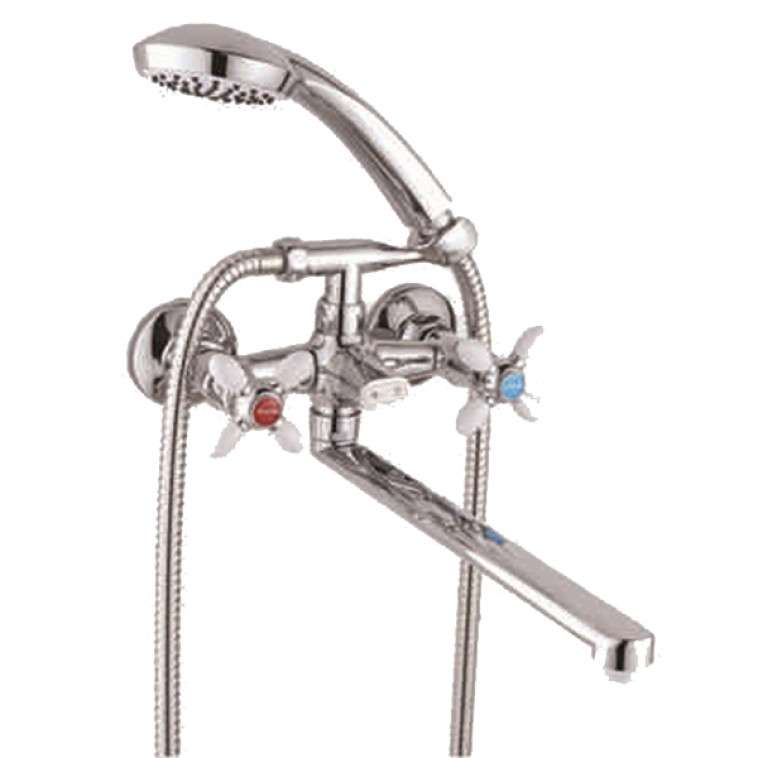 Смеситель для ванны двухвентильный DIKALAN D2171-8 Хром Излив 35см