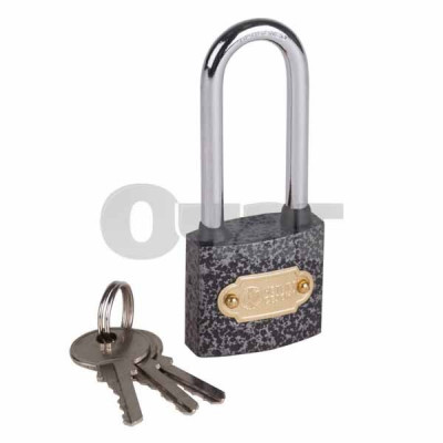 Замок навесной «Чугун» 32мм длинная дужка ЧЕТЫРЕ СЕЗОНА Замок навесной «Чугун» 32мм длинная дужка ЧЕТЫРЕ СЕЗОНА