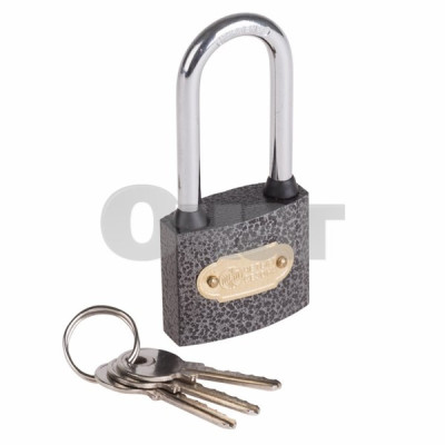 Замок навесной «Чугун» 40мм длинная дужка ЧЕТЫРЕ СЕЗОНА Замок навесной «Чугун» 40мм длинная дужка ЧЕТЫРЕ СЕЗОНА