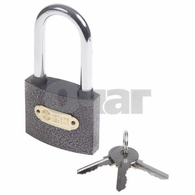 Замок навесной «Чугун»  60мм длинная дужка ЧЕТЫРЕ СЕЗОНА