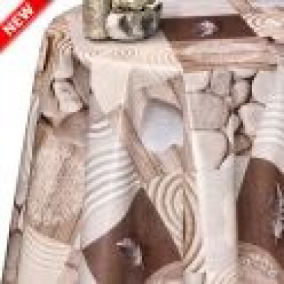 Клеенка ПВХ нетканая основа 1,4*20 м сердечки и камушки рис 074A Dekorama