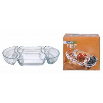 Менажница стеклянная 24*24*5 см под упак Versay Kaveh Мфк