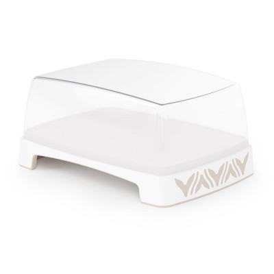 Масленка пластиковая 14,5*10,5*7 см крышка бело-бежевый Эстетика Альтернатива Масленка пластиковая 14,5*10,5*7 см крышка бело-бежевый Эстетика Альтернатива