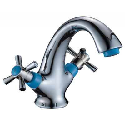 Смеситель для умывальника DIKALAN синие вставки (12) D1073-6