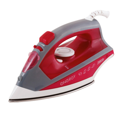 Утюг 2 кВт подошва стальная паровой удар бордовый Energy