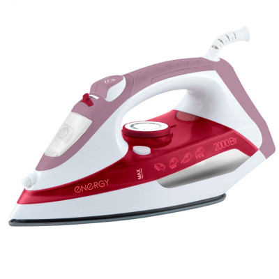 Утюг 2 кВт подошва с керамическим покрытием паровой удар красный EN-314 Energy