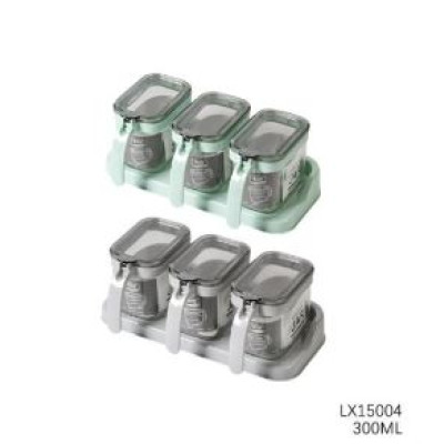 Банка стеклянная для продуктов 7 предметов 300 мл подставка ложки микс Прозрачный Baizheng Банка стеклянная для продуктов 7 предметов 300 мл подставка ложки микс Прозрачный Baizheng