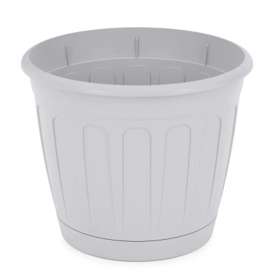 Горшок пластиковый 3,6 л поддон серый Дионис Альтернатива