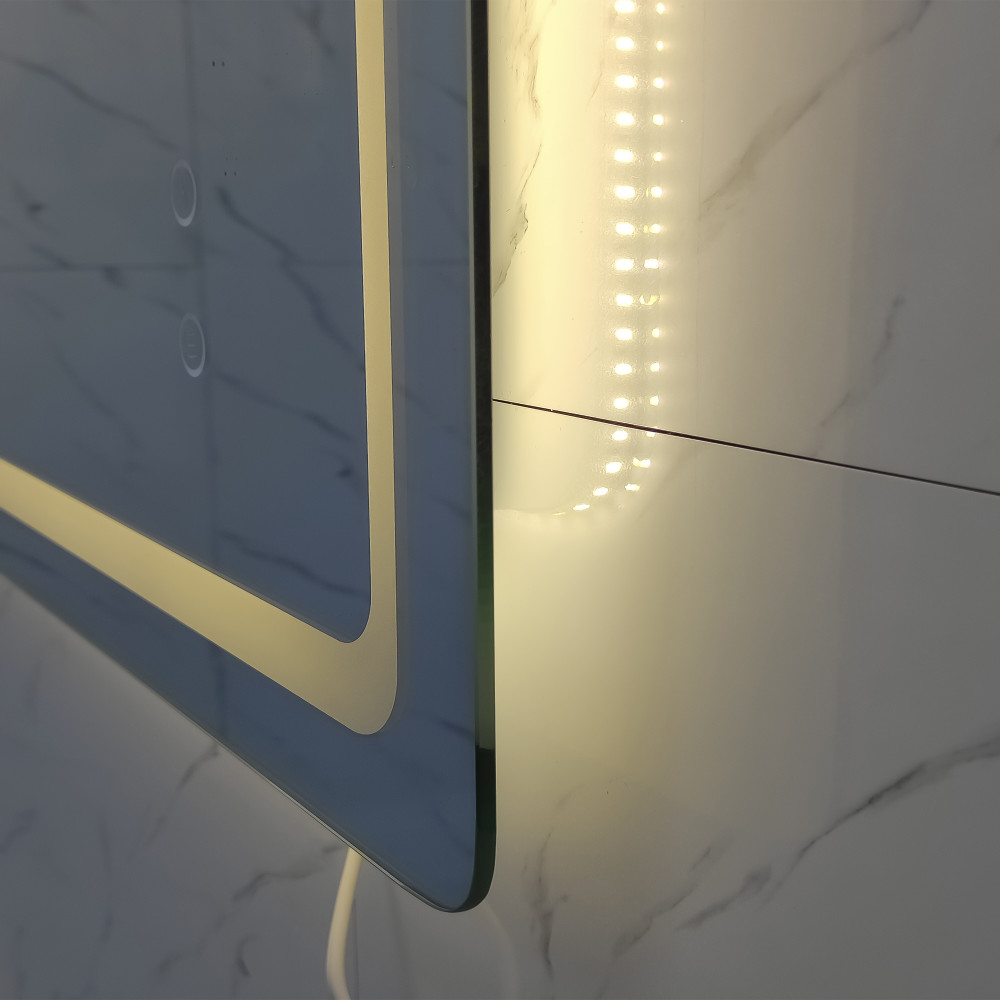 Зеркало для ванной 60*80 см LED подсветка антизапотевание прямоугольное KN-809A80/60 KNOIS