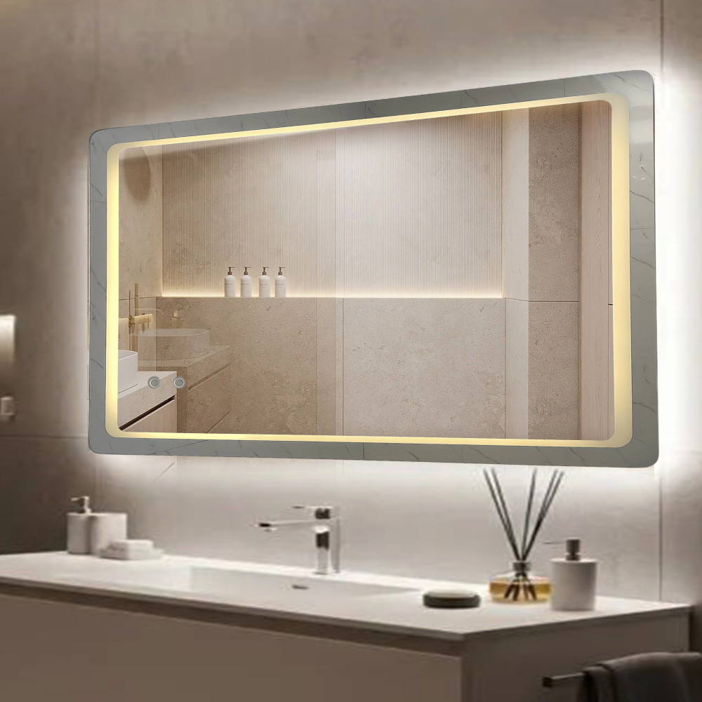 Зеркало для ванной 60*80 см LED подсветка антизапотевание прямоугольное KN-809A80/60 KNOIS