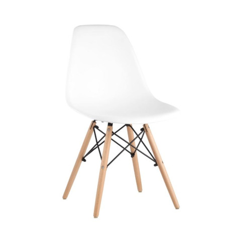 Стул полипропилен до100 кг белый Eames