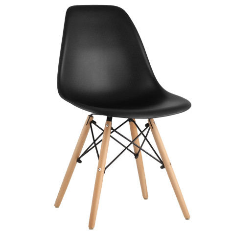 Стул полипропилен до100 кг черный Eames