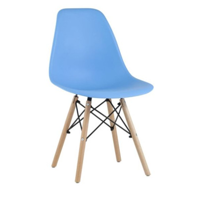 Стул полипропилен до100 кг голубой Eames