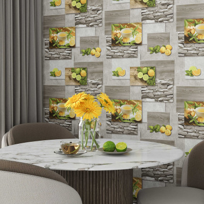 12453 Лайм обои влагост. на бум.основе 0,53*10 (Гомель Фокс) 24