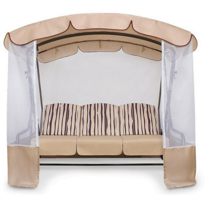 Качели садовые 2120*1300*1950 мм нагрузка 300 кг бежево коричневый Рандеву Премиум Арно-Верк