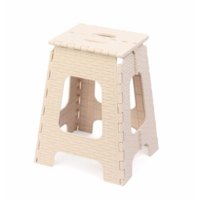 Табурет пластиковый 35*31*44,5 см до 125 кг складной большой бежевый Плетенка Альтернатива Табурет пластиковый 35*31*44,5 см до 125 кг складной большой бежевый Плетенка Альтернатива