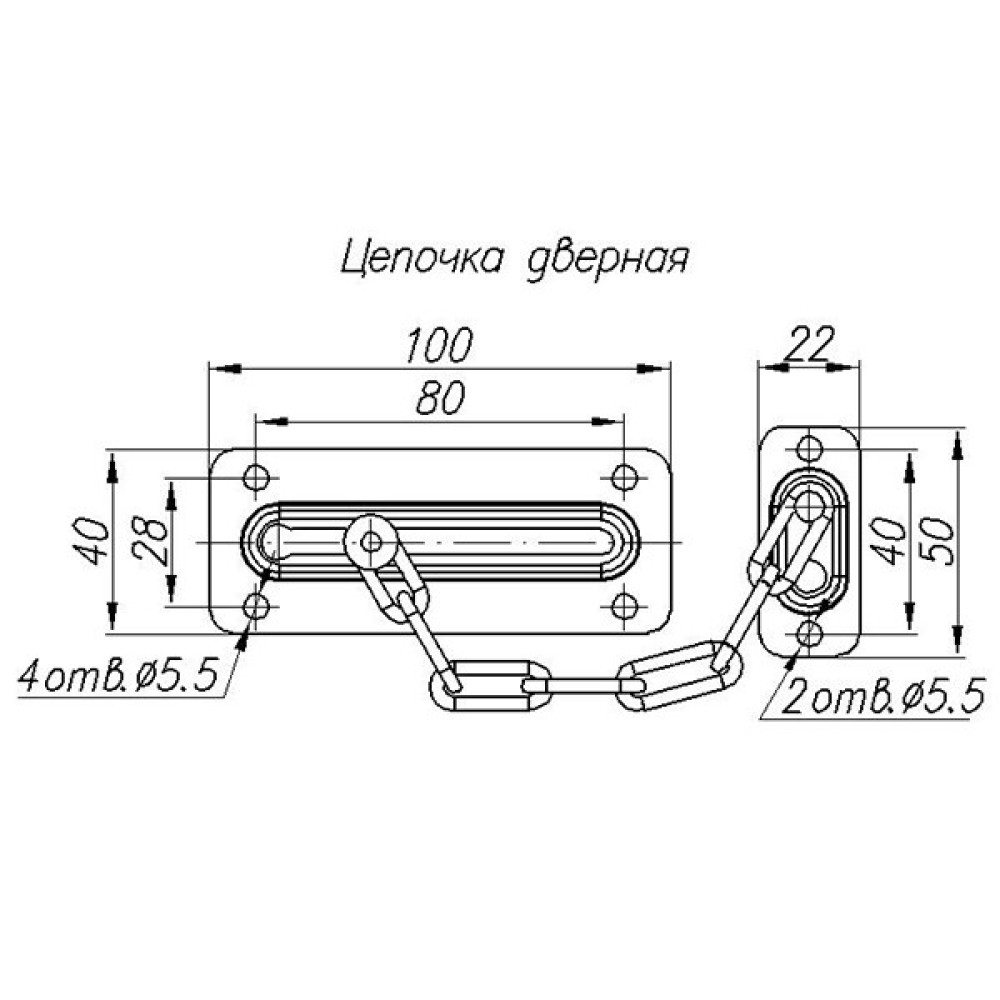 Защелка калитки ЗК-230-SL цинк
